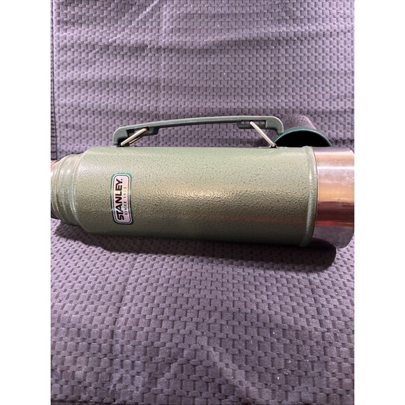 Vintage 1998 Stanley Aladdin Thermos A-944DH Green 1 Qt USA Classic Steel - Picture 5 of 6